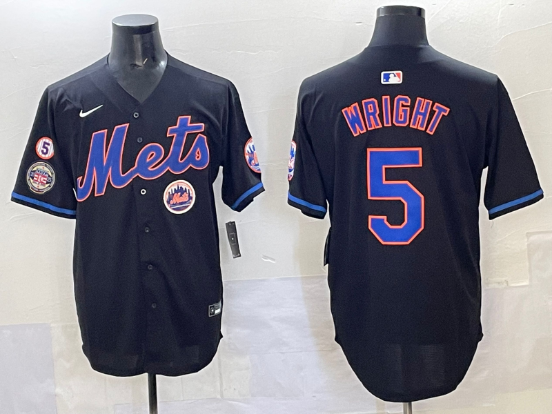 Men 2025 New York Mets #5 Wright blue MLB Nike jersey style 6->new york mets->MLB Jersey